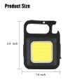 [HIGH-QUALITY] Rechargeable Mini COB Flash Light 800 lumens | COB Rechargeable Keychain Mini Small Flashlight 3 Light Modes Portable Pocket Light with Folding Bracket Bottle Opener and Magnet Base for Fishing, Walking and Camping - Orchid store PK.. 