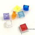 100pcs Transparent 1X1 Dot Thin Brick Small Particles Building Blocks Transparent Parts Two-Dimensional Code Educational Childre. 
