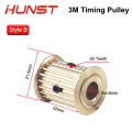 HUNST  Copper Synchronizing Gear,Timing Pulley HTD 3M  Pulley Synch  Motor Wheel for DIY CO2 Laser Engraving Cutting Machine. 