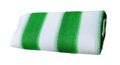 Green White strips Shade Net Pure Quality | 90% Sun shading UV protection | Hooks on every 3 feet intervals | Double stiched border with cotton nawaar. 