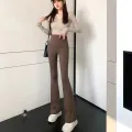 High Waist Slim Flared Pants Solid Sexy Leggings High Elastic Skinny Hip Liftting Pants Outdoor Trainning Fashion Yoga Tights. 