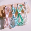 1/2pcs 1.6M Laser Cable Protectors Spiral Data Cable Universal Phone Charger Cord Saver Sleeve for iPhone.