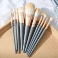 10PCS Soft-Bristled Makeup Brushes Morandi Color Portable Makeup Brush Set Novice Beginners Advanced Full Set of Makeup Tools. 