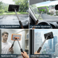 Car Window Cleaning Brush Microfiber Extendable Handle Interior Windshield Glass Cleaner Car Wash Tool.