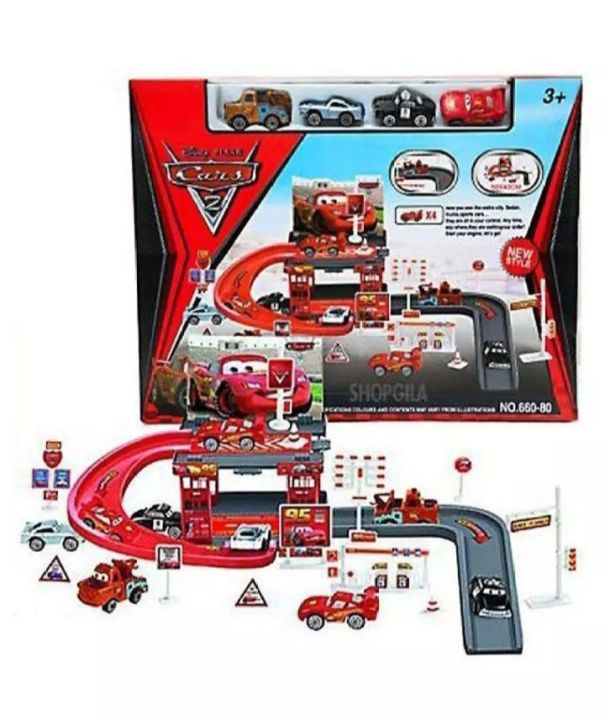 Lightning McQueen Garage Set (Box packed)Plastic material