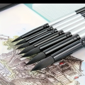 7Pcs Squirrel Hair Brush Set - Round/Pointed Tips for Gouache/H2O | Beginner Artist Kit W/Wood Handle (No Shed). 