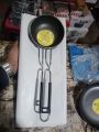 Kitchmate Pure Iron Tadka Pan Mini Round Frying Pan with Steel Handle. 