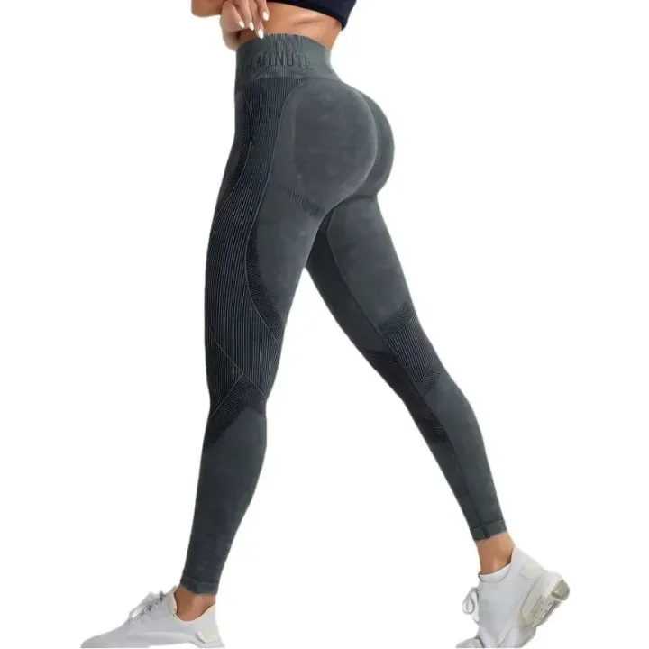 Women%20Seamless%20Gym%20High%20Waist%20Yoga%20Pants%20Hip%20Lifting%20Outdoor%20Sports%20Tight%20Waist%20Letter%20Sand%20Washed%20Pants%20Exercise%20Yoga%20Leggings%20-%20Image%202