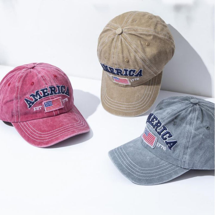 Vintage%20USA%20Flag%20Embroidered%20Baseball%20Cap%20-%20Bold%20Lettering,%20Distressed%20Wash,%20Sun%20Protection%20-%20Trendy%20Dad%20Hat%20for%20Outdoor%20-%20Image%206