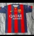 Messi kit barcelona kit 2014/15 season best kit Barcelona retro kit messi retro kit best quality kit 100% polyester fabric dry fit fabric. 