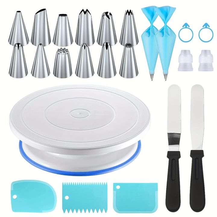 24-Piece%20Cake%20Decorating%20Set-%20Non-Slip%20Turntable%20with%2012%20Piping%20Tips,Scrapers&Tools%20for%20Professional%20Baking%20Tools%20Piping%20Nozzles%20-%20Image%202