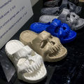 Halloween Skull Relief Design Men Slippers Couple Outdoor Fun Slides Thick Bottom of Beach Non-slip Casual Women Sandals.