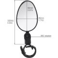 1pcs Bike Rearview Mirror 360° Adjustable Rotatable Handlebar Convex Mirror Safe Wide Angle For Bicycle Cycling Outdoor Sports. 