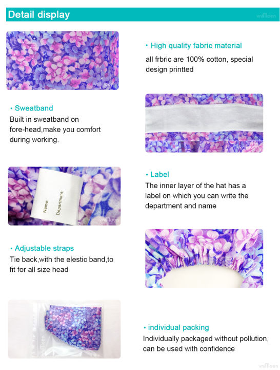 surgery%20cap%20women%20nurse%20hair%20cap%20Clean%20protection%20Nursing%20work%20cap%20high%20quality%20Breathable%20Cotton%20scrub%20hat%20wholesale%20scrubs%20cap%20-%20Image%204