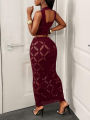 FHSEER Plus Size 2PCS Women's Set See Through Mesh Hollow Out Crop Tank & High Waist Bodycon Mini Skirt Stretechy Clubwear.