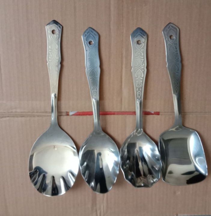 Serving%20Spoon%20Set/Stainless%20Steel%20Spoon%20Set-4%20Pieces%20-%20Serve%20Your%20Meals%20With%20Style%20Using%20This%20Set%20Of%204%20Stainless%20Steel...%20-%20Image%205