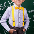New Soild Color Children Belt Baby Boys Girls Colorful Suspenders Clip-on Y-Back Braces Bow Tie Elastic Kids Adjustable . 