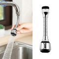 Kitchen Stainless Steel Faucet Sprinkler Water-saving Device Lengthening Rotating Splash Proof Sprinkler Spray Extender Bubbler. 