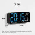 Large Digital Wall Clock Temperature and Date Week Display Night Mode Table Alarm Clock 12/24H Electronic LED Clock Timing Func. 