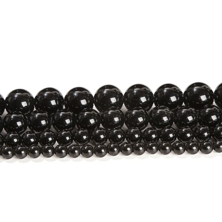 4%206%208%2010mm%20Natural%20Stone%20Black%20Obsidian%20Bead%20Polished%20Round%20Loose%20Spacer%20Bead%20For%20Jewelry%20Making%20Diy%20Necklace%20Bracelet%20Accessory%20-%20Image%206