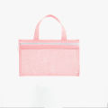Pink Mesh Multi-Pocket Mini Makeup Bag Swimming Bag Portable Travel Storage Bag Portable Bath Bag Beach Bag One Pack.