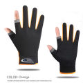 Summer Men Fishing Gloves Women Two Finger Cut Male Touchscreen Angling Anti-Slip Sun-Proof Breathable Cycling Fitness Gloves.