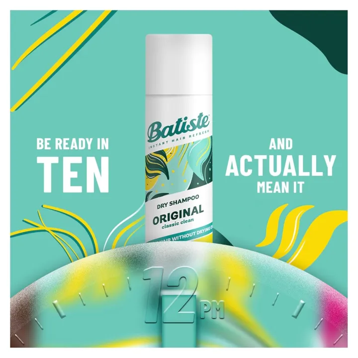 Batiste%20Instant%20Hair%20Refresh%20Dry%20Shampoo%20Clean%20&%20Classic%20Original%20Fragrance%20Absorb%20Oil%20Between%20Washes%20Waterless%20Shampoo%20200%20ml%20-%20Image%205