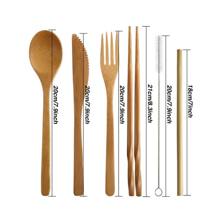 Bamboo%20Travel%20Tableware%20Reusable%20Bamboo%20Cutlery%20Set%20with%20Carrying%20Case%20Portable%20Wooden%20Dinnerware%20Bamboo%20Charcoal%20Toothbrush%20-%20Image%202