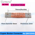 Turmera 12V Busbar Lifepo4 Battery Flexible Copper Connecter 56mm 74mm 2mm 400A for 200Ah 230Ah 280Ah 320Ah Lifepo4 Battery Use. 