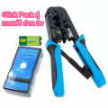 Lan RJ45 & RJ11 telephone line pliers (blue) + LAN Cable tester network cable tester. 