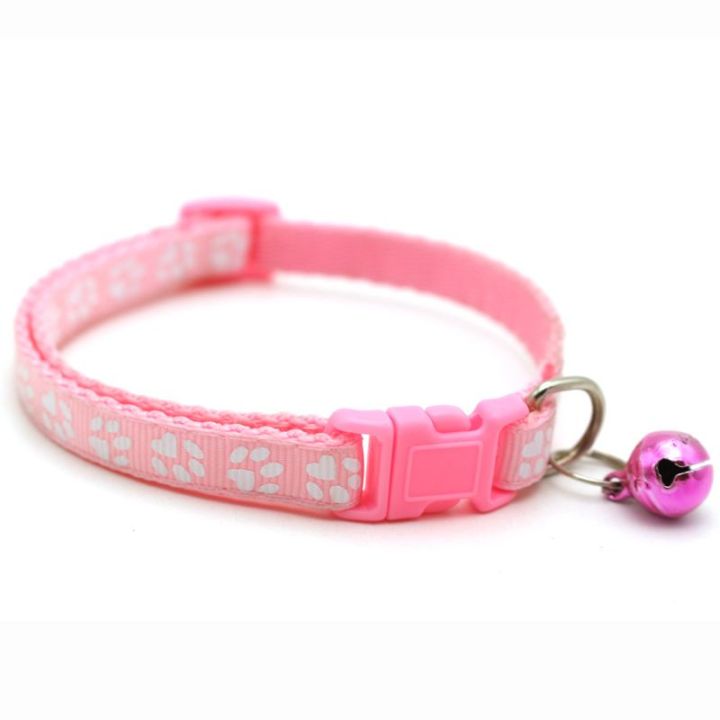 New Design Adjustable Cat pet Caller Belt(Footprint pink)