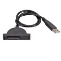 Hot Sell Mini SATA CD/DVD/Bluray ROM/RW to USB 2.0 Adapter Cable.