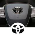 Carbon Fiber Car Interior Steering Wheel Logo Sticker Protective Decoration For Toyota. 
