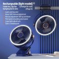 8000mAh Camping Fan Rechargeable Desktop Portable Air Circulator Wireless Ceiling Electric Fan With LED Light Clip-on Home Fan. 