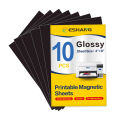 4 X 6 Inch 10 PCS Glossy Printable Magnetic Sheets Non Adhesive 16 Mils Thickness Magnet Photo Paper for Inkjet Printers.