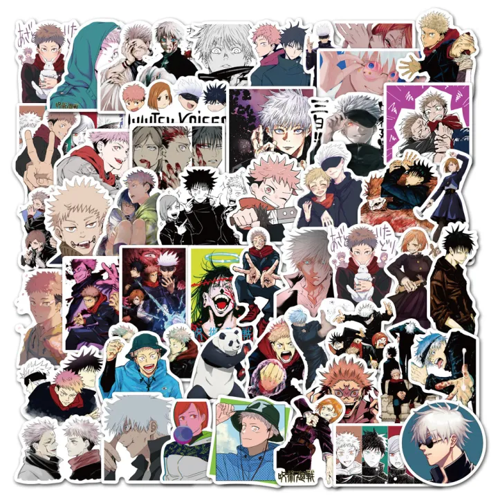 50Pcs Cartoon Jujutsu Kaisen Stickers DIY Laptop Skateboard Kids Cool ...