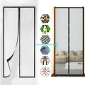 Magnetic Mosquito Net Door Screen - Auto Closing Anti Fly Mesh Curtain for Kitchen Window Living Room.