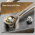 1Pc Universal Spanners, Golden Ratchet Wrenches,Torque UniversalSpanners For,Metric Hand Car Repair Tools. 