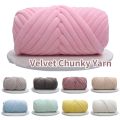 250/500g Velvet Thick Super Bulky Chunky Yarn Hand Knitting Woven Thread Basket Blanket Carpets Giant Yarn DIY Hand-knit Blanket.