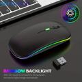 Wireless Mouse RGB Rechargeable Mice Wireless Computer Mause LED Backlit Ergonomic Gaming Mouse For Laptop PC. 