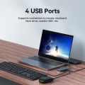 Baseus Usb Hub 4 Port ABS Hub Usb 3 0 for Laptop Multi Splitter Adapter For Macbook PC Computer Accessories.