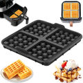 Air Fryer Silicone Biscuit Mold Set Square Waffle Model Non-stick Baking Tray Compatible For Pancakes Baking Accessories.