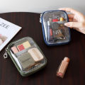 Portable Lipstick Pouch Transparent Touch-Up Cosmetic Pouch Cosmetic Organizer Travel Bluetooth Headphone Charging Cable Pouch. 