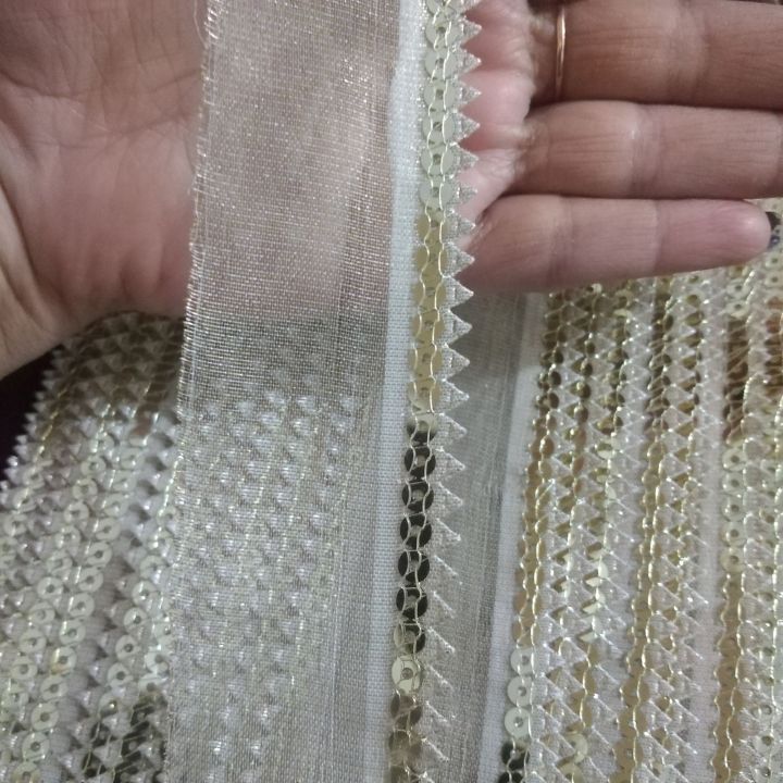 FASHION%20!%205%20Yards%20(gaz)%20SAMOSA%20TISSSUE%20PIPING%20LACE%20FOR%20WOMEN%20CLOTHES%20%7CLACE%20FOR%20DUBATA%20%7C%20LACE%20FOR%20SHIRT%20-%20Image%204