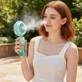 【CC22】2 In 1 Rechargeable Handheld Misting Fan Portable Water Mist Fan With 3 Adjustable Speed Cooling Fan{C}. 