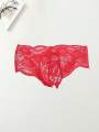 3PCS Floral print solid color casual basic knitted fabric Men's triangle underwear  mesh loose underwear. 