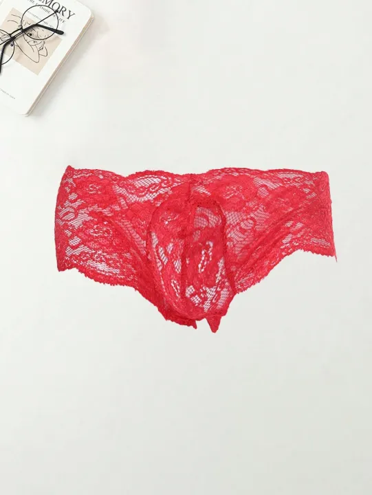 3PCS%20Floral%20print%20solid%20color%20casual%20basic%20knitted%20fabric%20Men's%20triangle%20underwear%20%20mesh%20loose%20underwear%20-%20Image%202