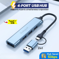 【2in1】 FunBug USB Hub 3.0 (4 Port, 7 Port & 8 Port ) Aluminium Alloy | High-Speed USB Port Extender & Multi-Port Splitter Adapter for PC Laptop & Mobile OTG | Ultra-Slim USB Extension for Windows, Android, Gaming Mouse & Keyboard - Black. 