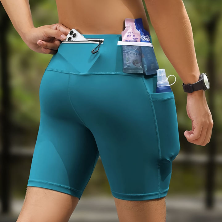Mens%20Womens%20Mul-Pockets%20Compression%20Marathon%20Running%20Shorts%20Exercise%20Training%20Jogging%20Cycling%20Fitness%20Tights%20Shorts%20Quick%20Drying%20-%20Image%202