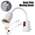 Direct Plug-in Rotary Lamp Head E27 Socket Lamp Bulb Holder with Switch EU Plug Lamp Holder LED Table Lamp Led Base Lamp Base.